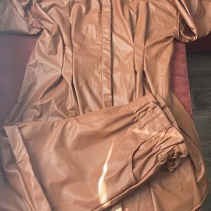 Faux Leather Dress w/ Shorts!